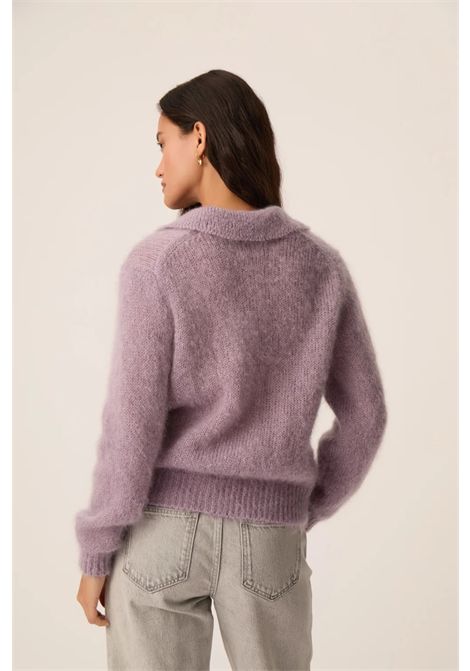 Des Petits Hauts Women's Chloe Chardon Pastel Purple Kid Mohair Cardigan Des Petits Hauts |  | 1H26002603270